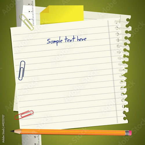School notes background