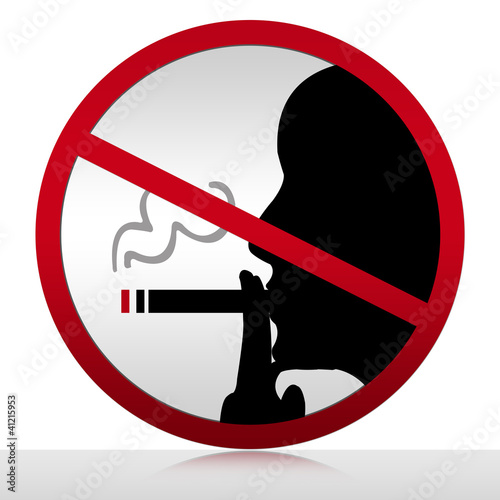 Non Smoking Area Sign Isolated on White