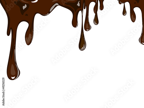 Vector illustration of melting chocolate