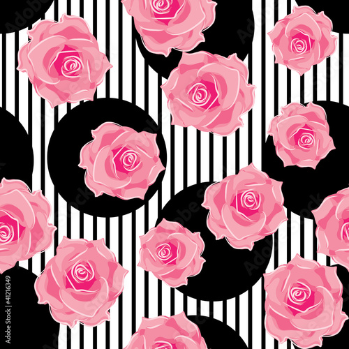 seamless pattern of roses