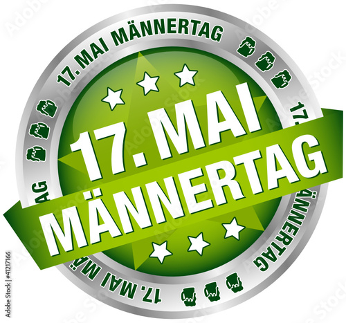 Button Banner "17. Mai Männertag" grün/silber