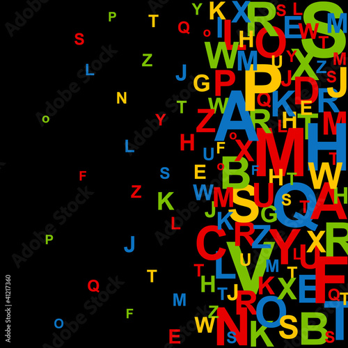 Coloured letter jumble