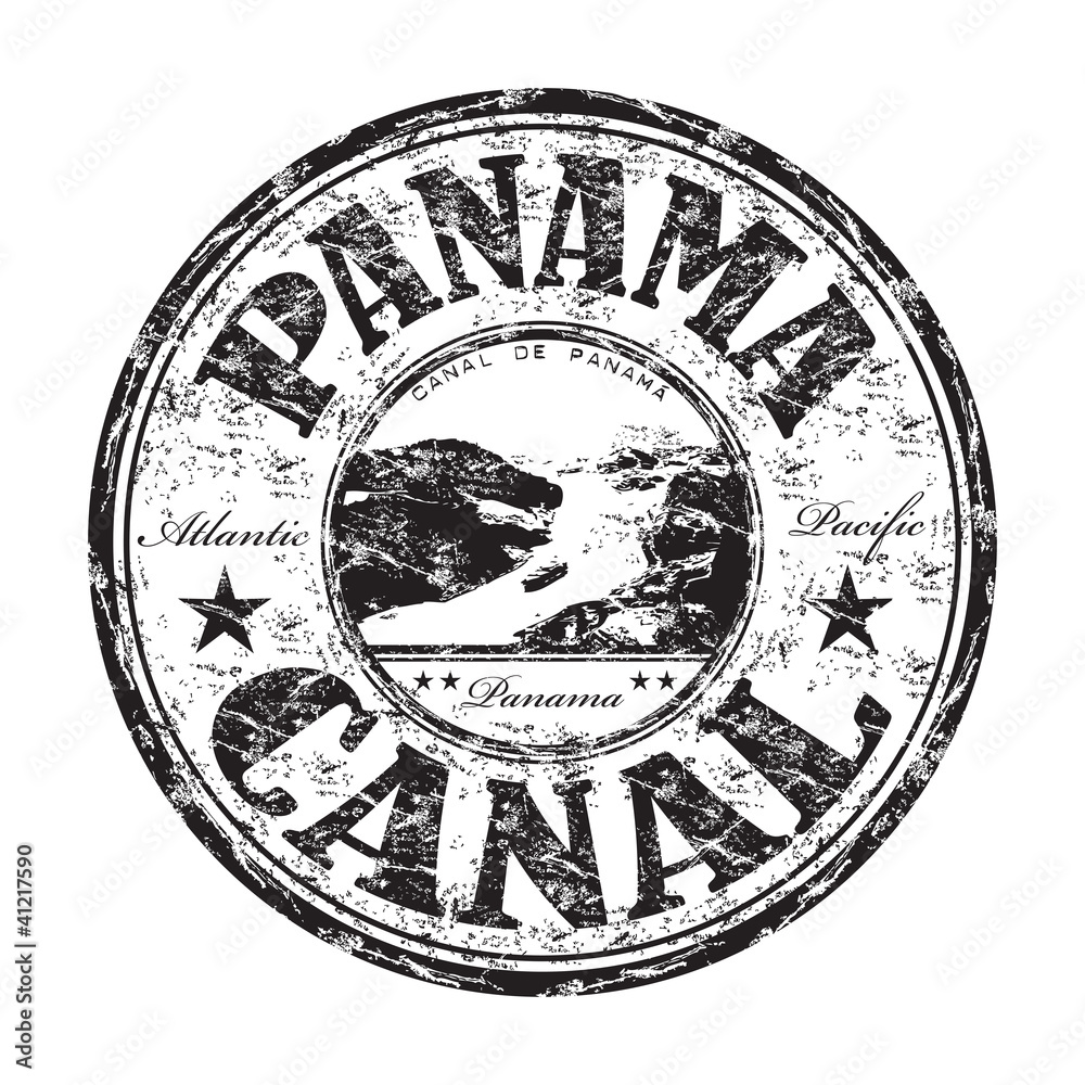 Obraz premium Panama Canal grunge rubber stamp