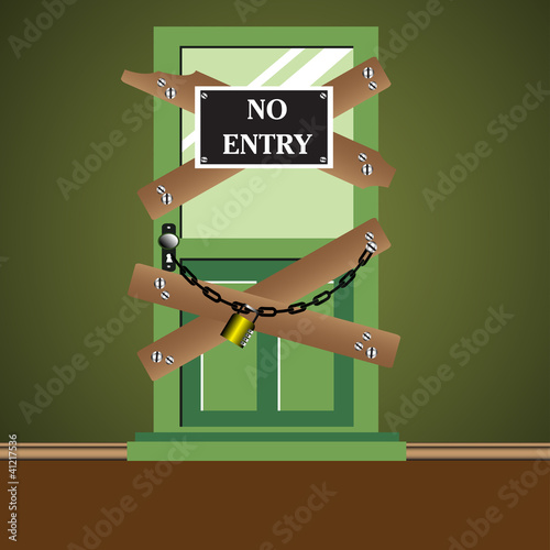 No entry door