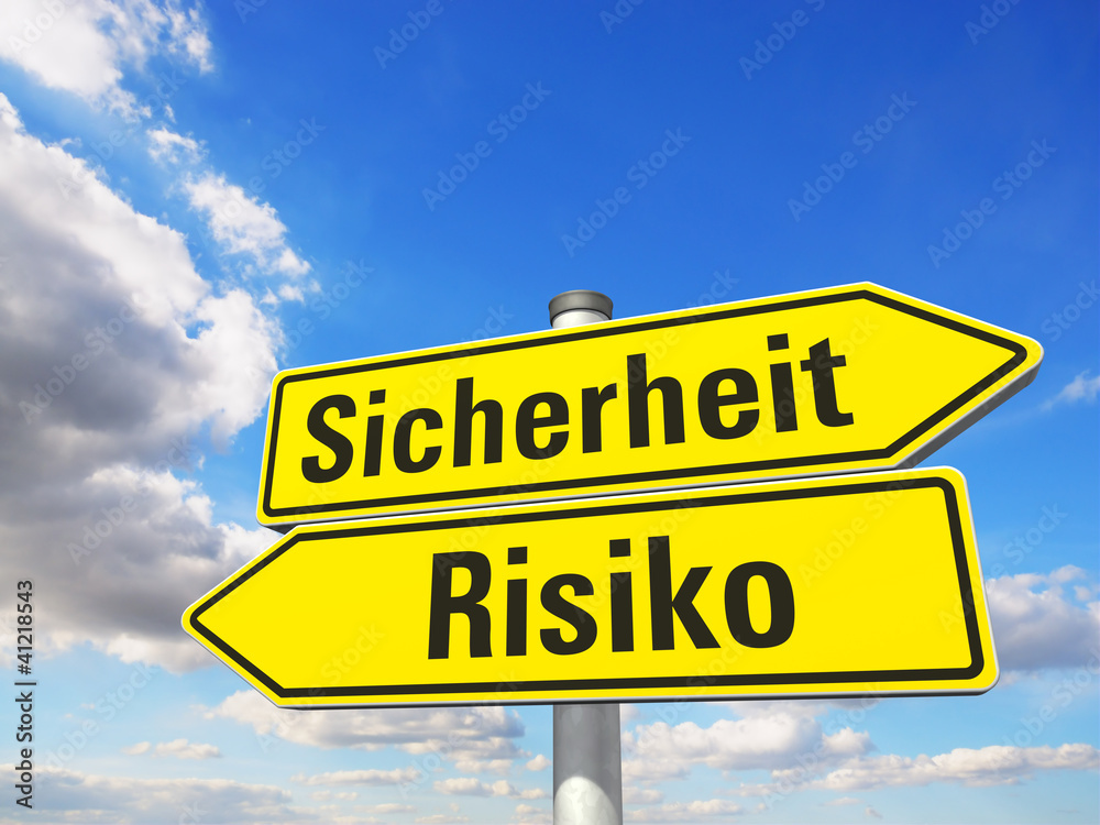Obraz premium Sicherheit oder Risiko?