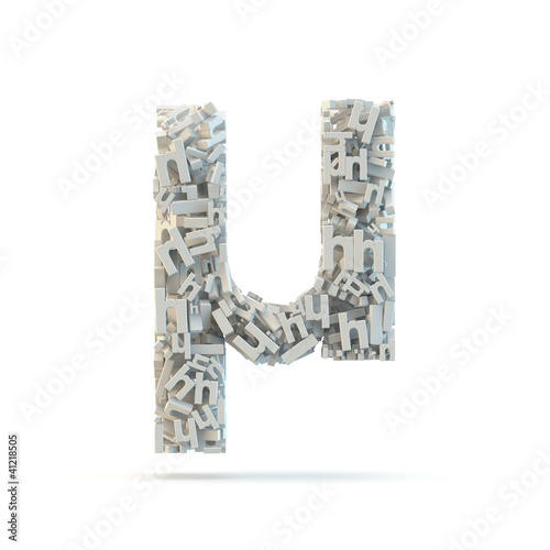 White micron mark isolated on white.