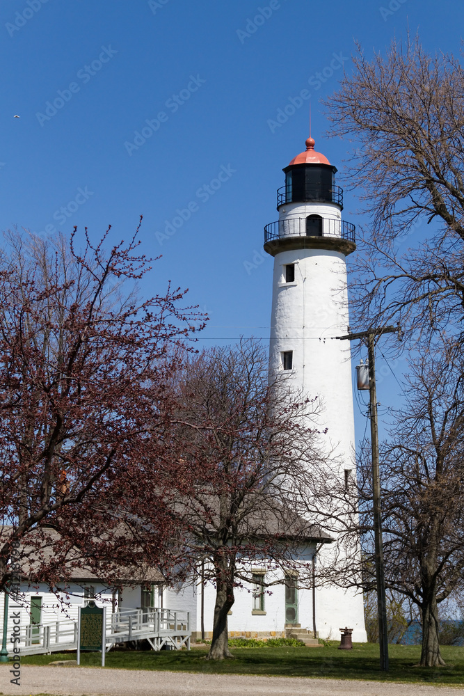 White lighthouse in Port Huron, USA White lighthouse in Port Huron, USA