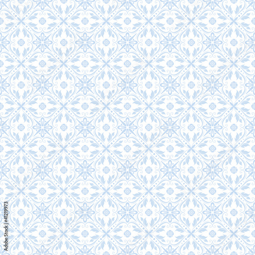 Blue seamless floral pattern