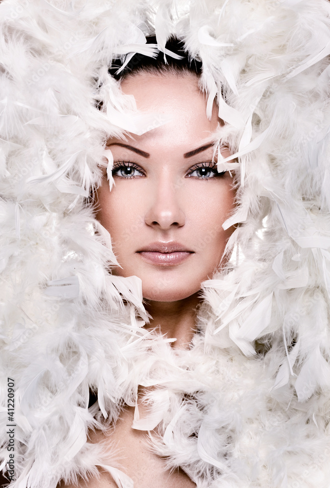 fashion model with clean healthy face skin fashion model with clean healthy face skin