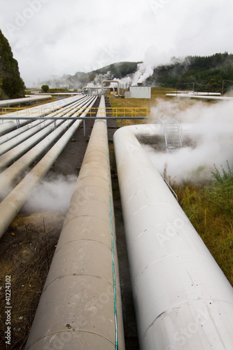 Geothermal power station alternative energy photo