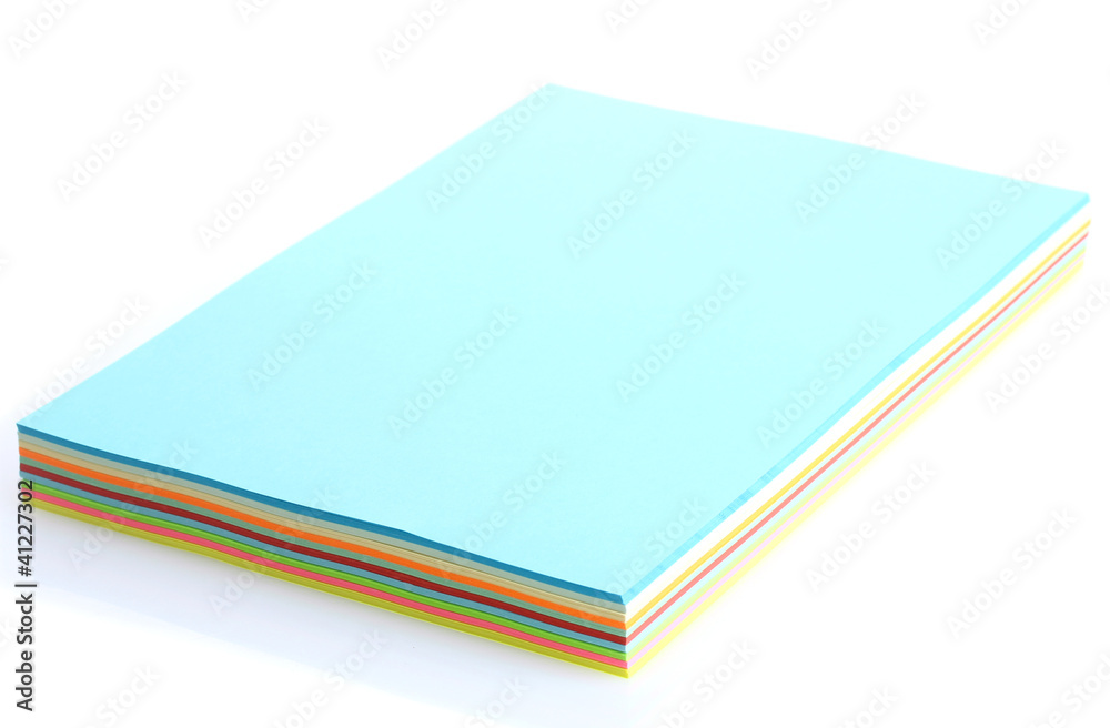 bright colorful paper isolated on white bright colorful paper isolated on white