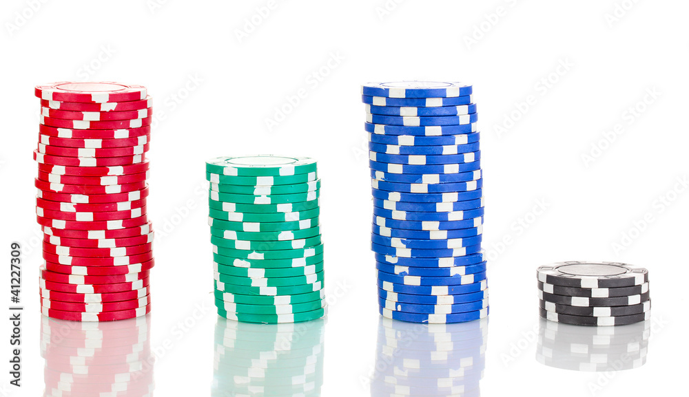Casino chips isolated on white Casino chips isolated on white