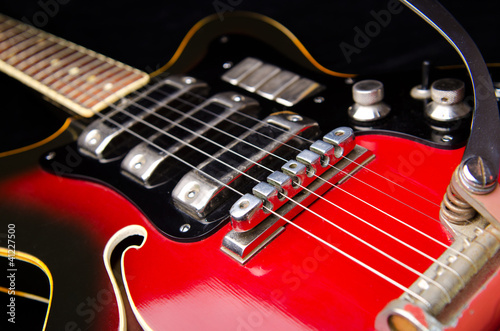 Close up of music guitar