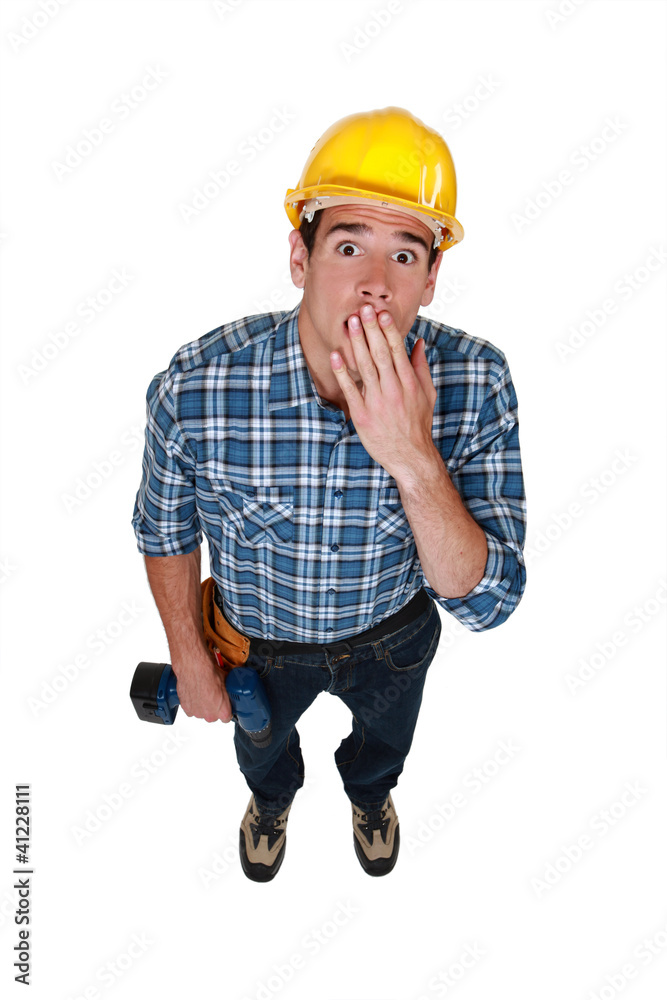 A stunned tradesman A stunned tradesman