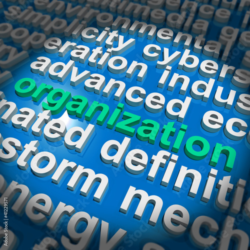 Word Organzation Representing Business Company Or Management