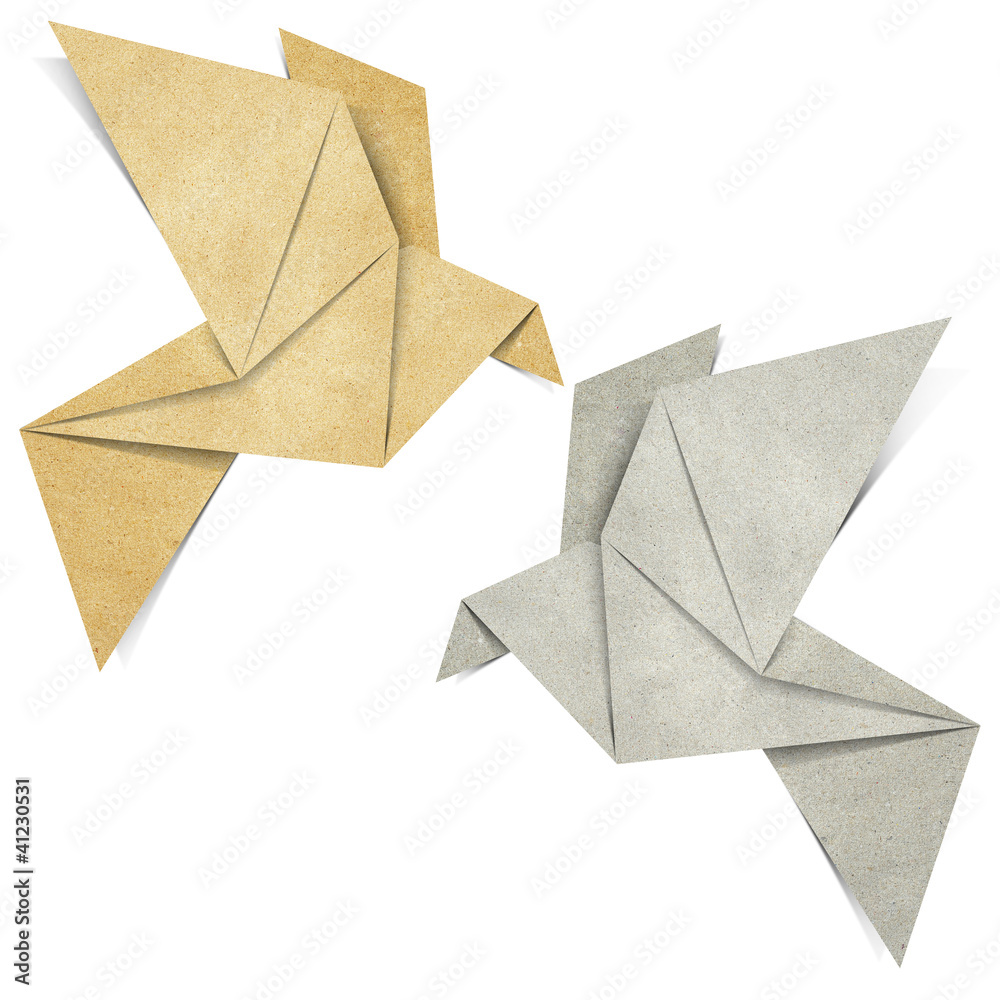 Origami Bird papercraft made from Recycle Paper