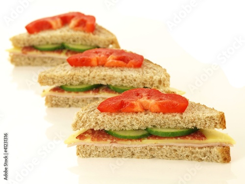Fresh sandwiches, isolated