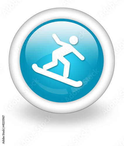 Light Blue Icon "Snowboarding"