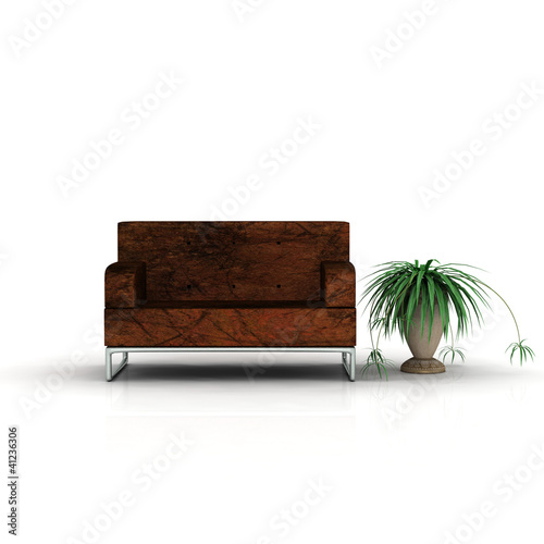 Sofa und Pflanze