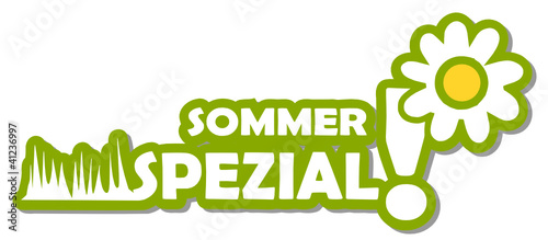 Label 2d Sommer Spezial mit Blume