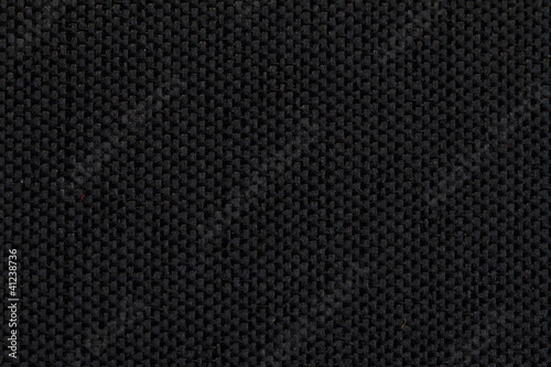 Trama di tessuto in cotone nero, closeup, macro
