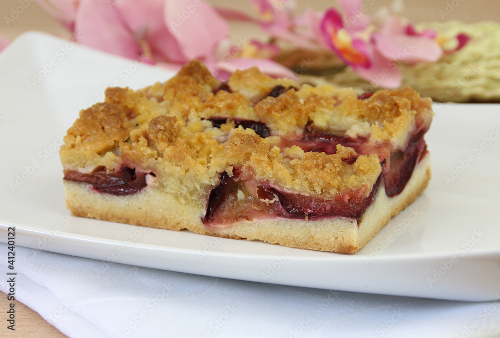 Streuselkuchen mit Zwetschgen