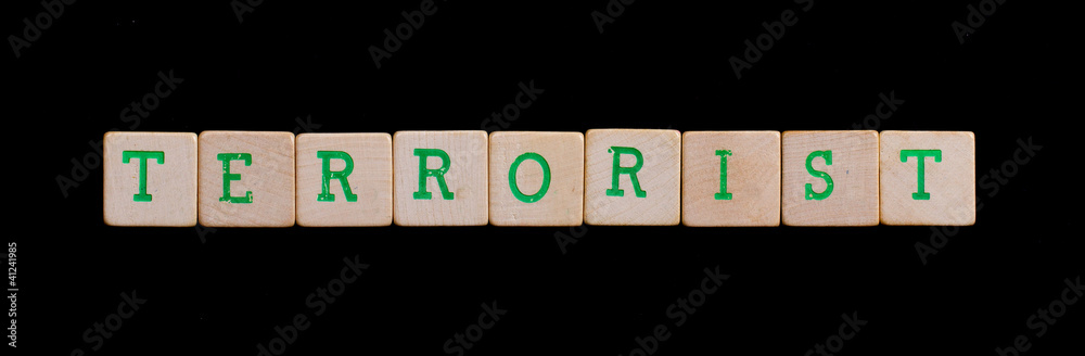 Letters on wooden blocks (terrorist) Letters on wooden blocks (terrorist)