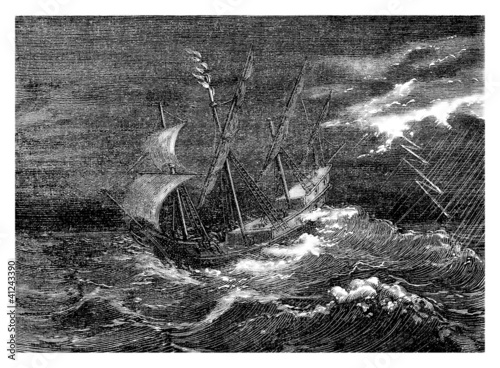 Foto Sailing Ship in Storm