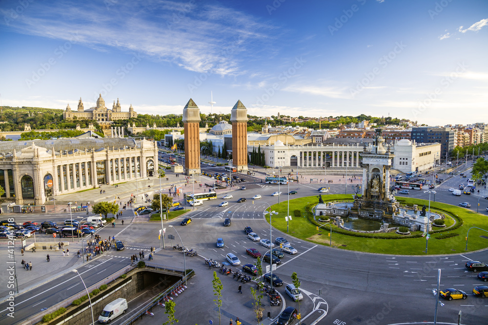 Fototapeta premium view of the center of Barcelona. Spain