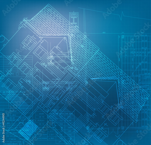 Urban Blueprint (vector). Architectural background