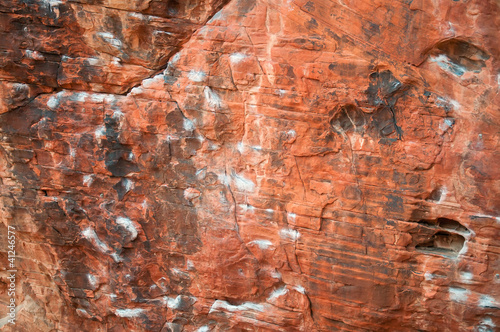 Rock Climbing Routes with Chalk left from Climbers
