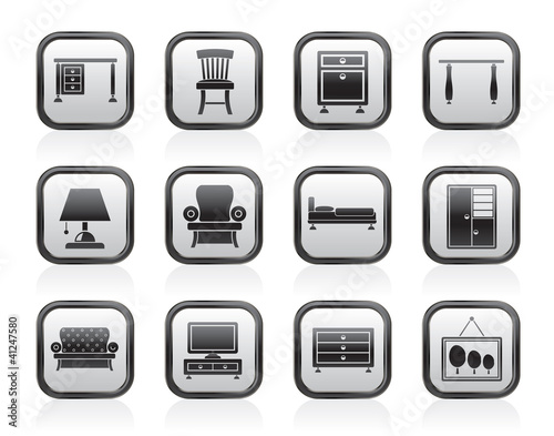 Home Equipment and Furniture icons - vector icon set