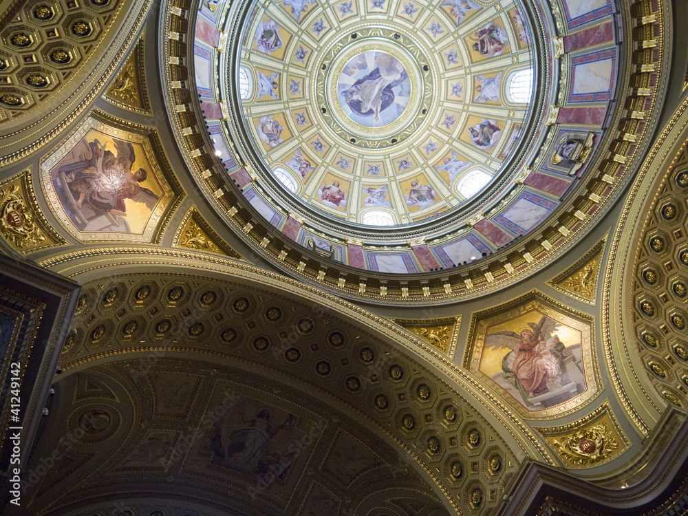 Dome of St Stephans Basilica in Budapest Hungary