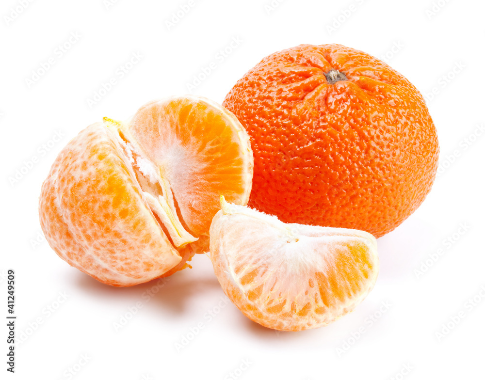 fresh tangerine isolated on white fresh tangerine isolated on white