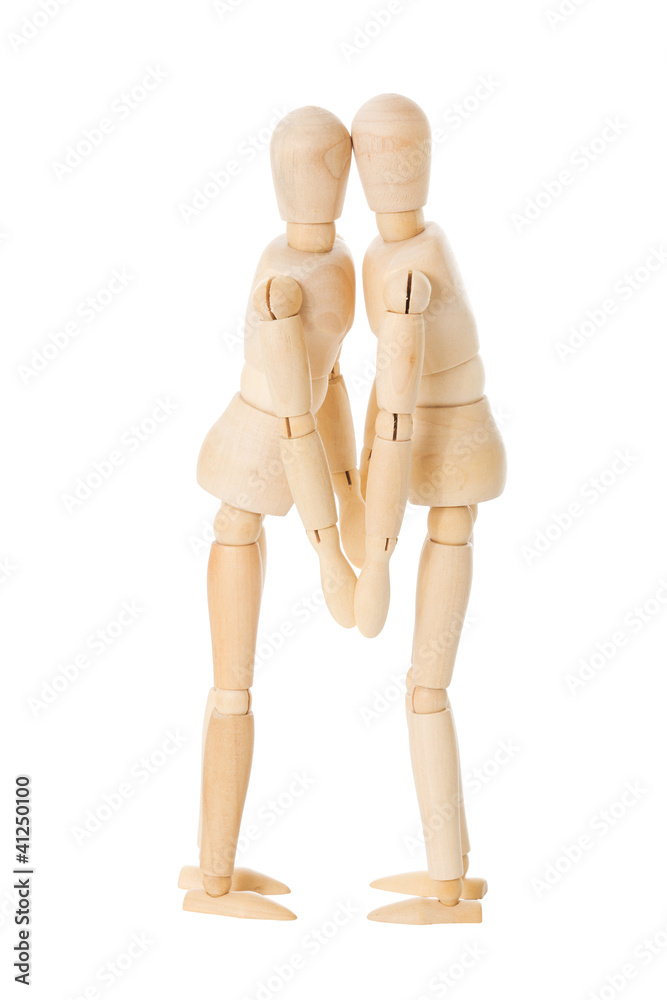 Modellpuppen küssen sich Modellpuppen küssen sich