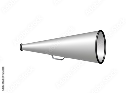 Silver vintage megaphone