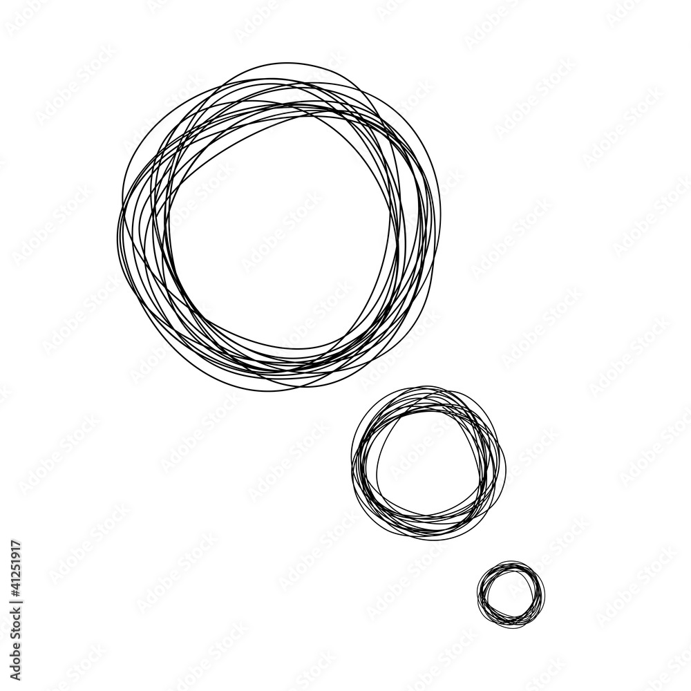 hand drawn bubbles, abstract vector illustration