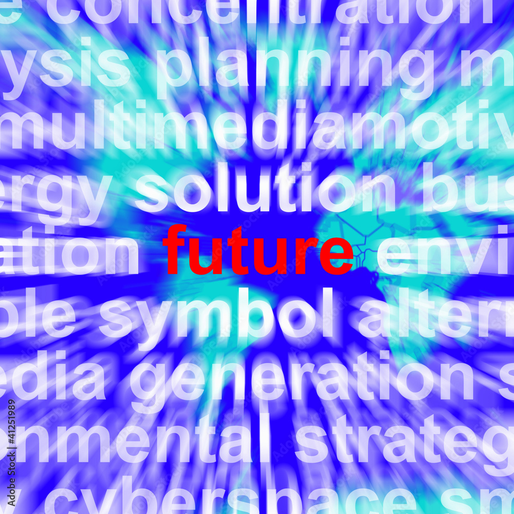 Future Word On Abstract Map Showing Forecasting And Prediction Future Word On Abstract Map Showing Forecasting And Prediction