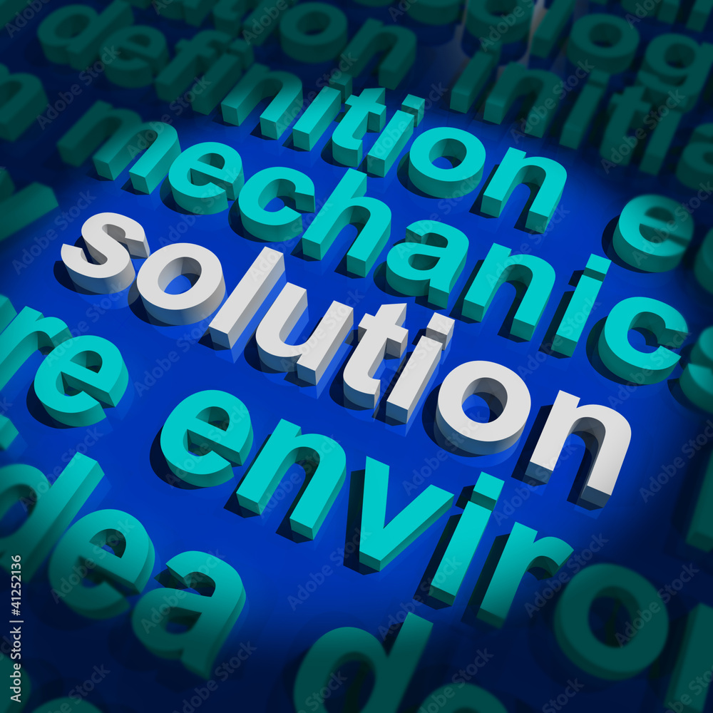 Solution Word Showing Success Planning And Strategy Solution Word Showing Success Planning And Strategy