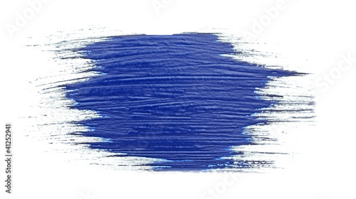 Принти на полотні blue stroke of the paint brush isolated on white