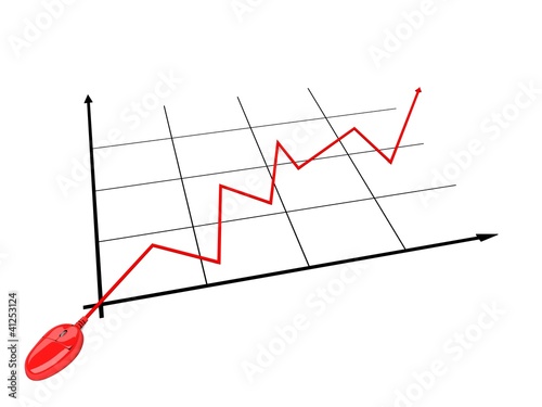 Business financial graph wi...
