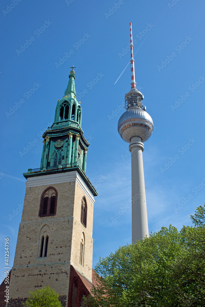 TV Tower and church in Berlin