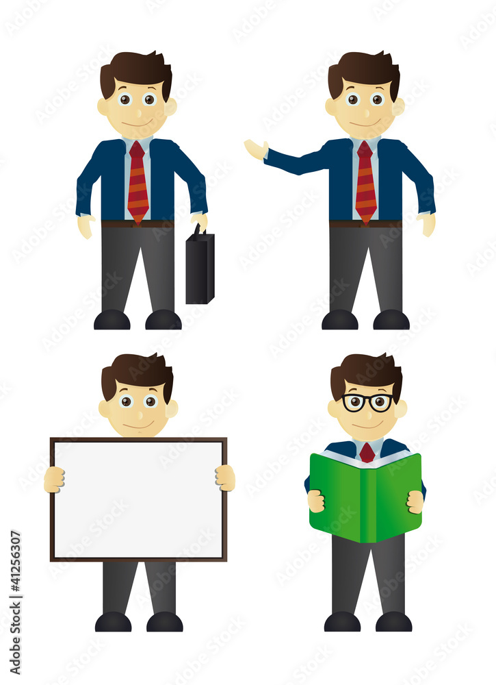 Businessman cartoon office vector