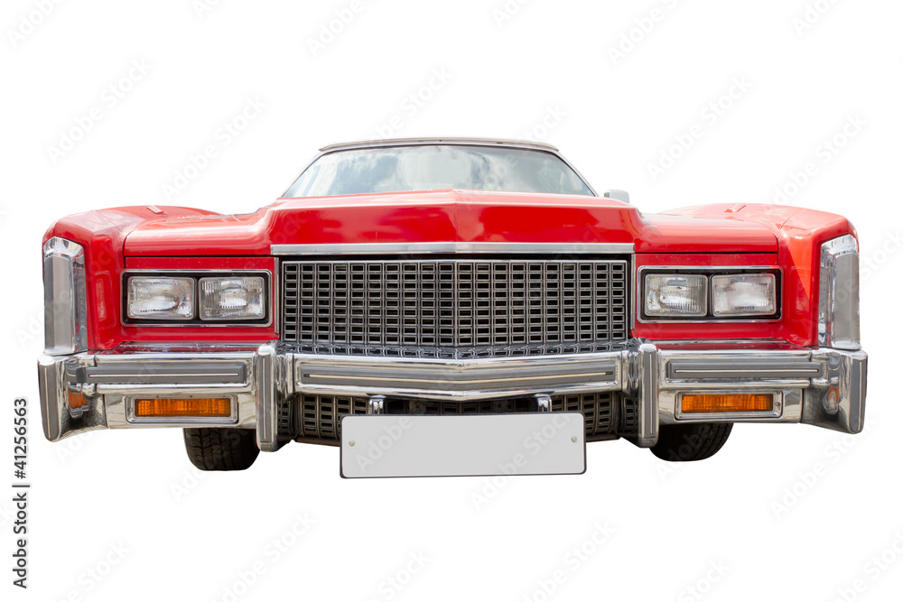 red cadillac,  isolated