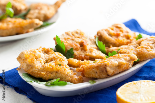 Fried Artichokes Hearts with Parsley and Lemon