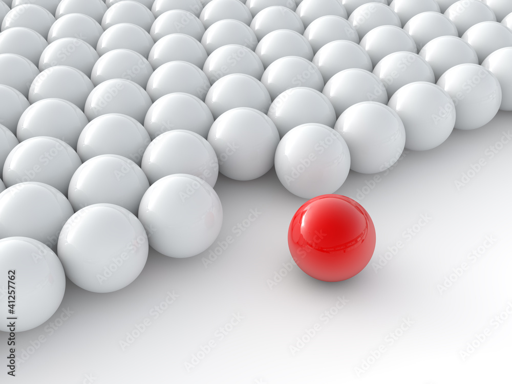 Individuality balls 3d render illustration Individuality balls 3d render illustration