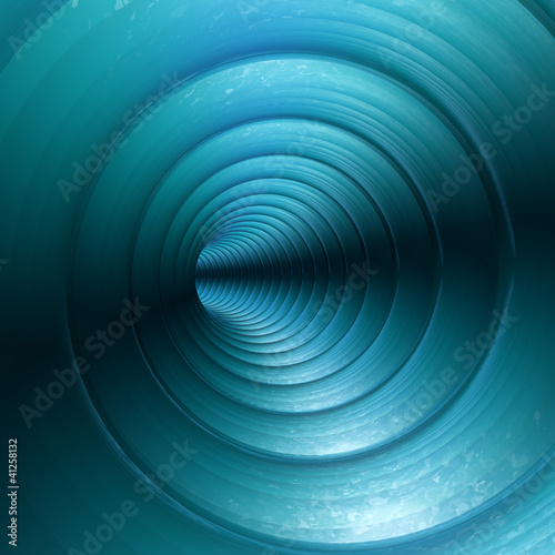 Turquoise Vortex Abstract Background With Twirling Twisting Spir