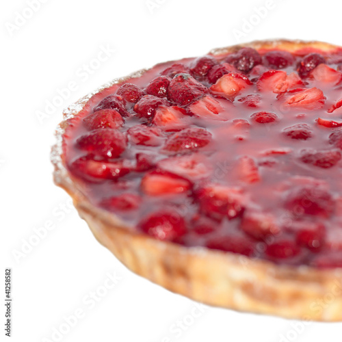 Half of the strawberry pie