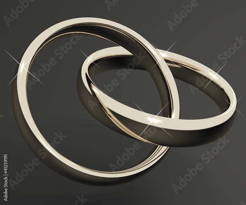 Silver Or White Gold Rings Representing Love Valentines And Roma