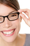 Glasses woman showing eyewear